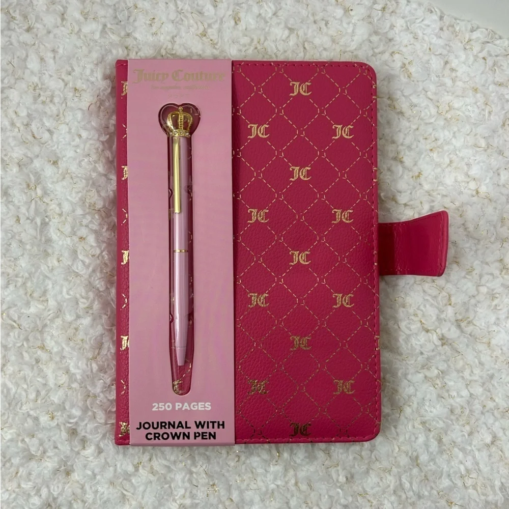 Juicy Couture Pink Journal with Crown Pen‎ and 64 love card Pick one set